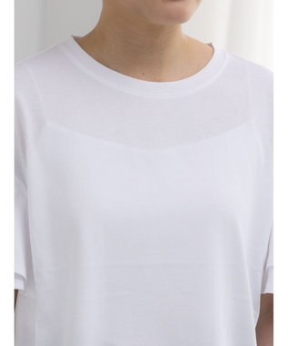 Te chichi 【接触冷感/遮熱/吸水速乾】フリルスリーブビッグTシャツ オフホワイト