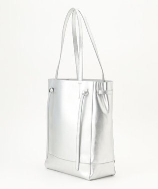 J.PRESS LADIES 【A4サイズ収納可】レザー トート バッグ シルバー系