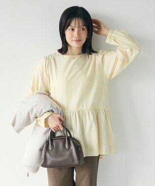 CRAFT STANDARD BOUTIQUE ボリュームスリーブウエストギャザーチュニック Ivory