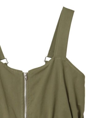 Green Parks ウ゛ィンテージペプラムオールインワン Khaki