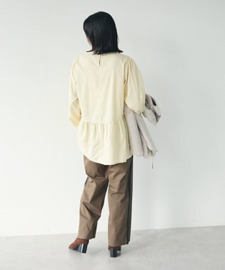 CRAFT STANDARD BOUTIQUE ボリュームスリーブウエストギャザーチュニック Ivory
