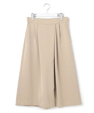 ICB L ワッシャーダルサテン ニーショーツ サンドベージュ