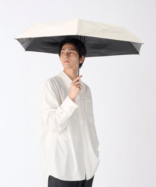 MOONBAT 【遮光100％/３秒で折りたためる日傘】晴雨兼用 折りたたみ傘 ウラワザ オフホワイト