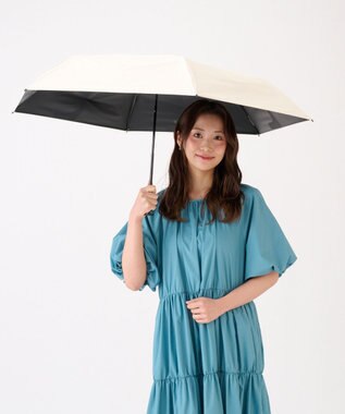 MOONBAT 【遮光100％/３秒で折りたためる日傘】晴雨兼用 折りたたみ傘 ウラワザ オフホワイト