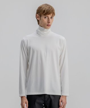 JOSEPH HOMME ハイゲージベアスムース　タートルネック長袖Ｔシャツ ホワイト系