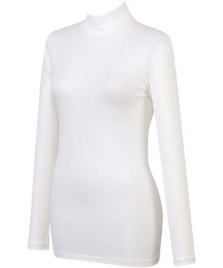 Wing あったかインナー オーガニックコットン100%(肌側) やさしい肌ざわり ムレにくい 【綿の贅沢 オーガニック】 9分袖 長袖 タートルネック 秋 冬 EL4032 ウイング／ワコール アイボリー