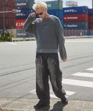 WEGO ヴィンテージライクラグランプルオーバー グレー