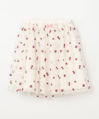 ANY KIDS 【チェリーベリーシリーズ】フルーツ チュール スカート オフホワイト系