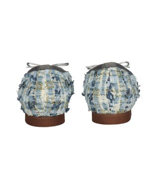 Bridget Birkin 【Bridget Birkin】ラメツイードバレエシューズ ブルーコンビ