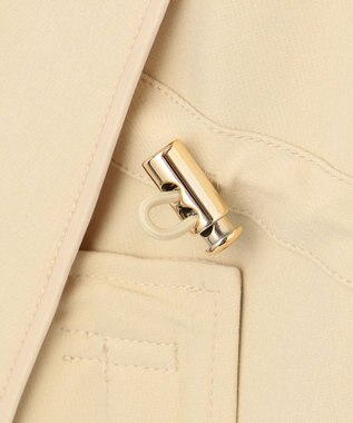 ANY SIS S 【撥水・UVカット・洗える】フーデットハーフ コート イエロー