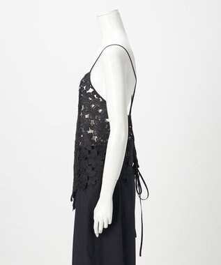 23区 【GOLD LABEL】エンブロイダリーレース キャミソール ブラック系