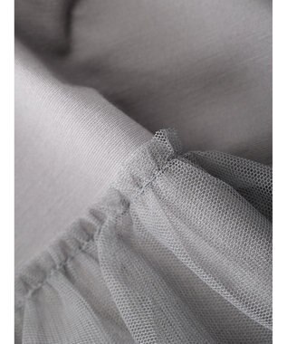 Green Parks フレンチスリーブチュールティアードプルオーバー Gray