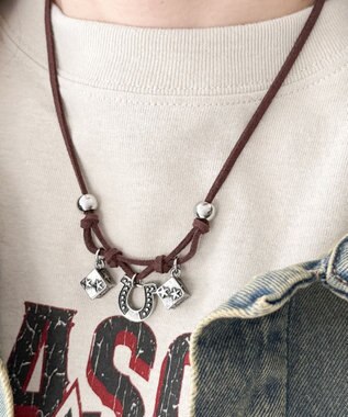 WEGO Lモチーフパーツコードネックレス