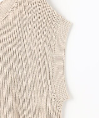 ANY SIS 【前後着用可】スムースタッチ2WAYニット ベスト ベージュ