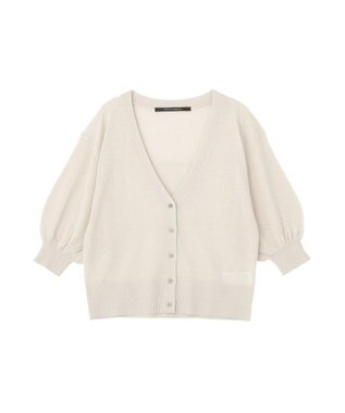 YECCA VECCA シアーニットVネックカーディガン Light Beige