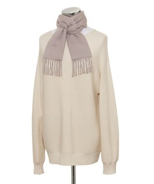 MOONBAT FURLA(フルラ）カシミヤ100％ 無地 プチマフラー モカブラウン