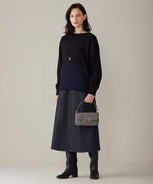 自由区 L 【洗える】ウスカルデニム スカート インディゴ