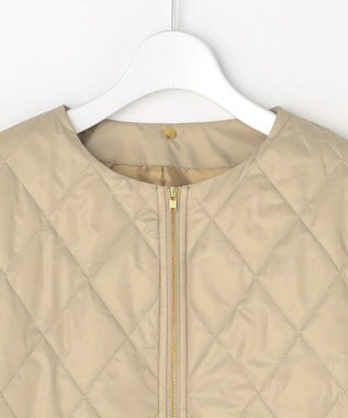 J.PRESS LADIES 【2way】スパンライクナイロンタッサー フーデッド コート キャメル系