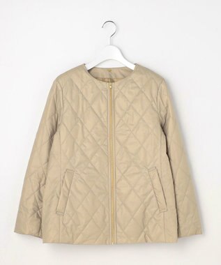 J.PRESS LADIES 【2way】スパンライクナイロンタッサー フーデッド コート キャメル系