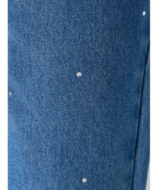 earth music&ecology ラインストーンフレアデニムパンツ Medium Indigo