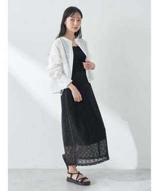 earth music&ecology モチーフナロースカート Ivory