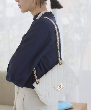 WEGO 【ANGIE VINTAGE】キルティングショルダーBAG ホワイト