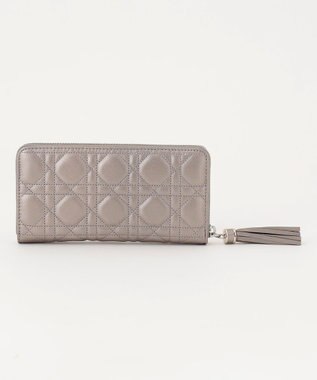 LA BAGAGERIE シープキルティング　ラウンドウォレット ガンメタリック