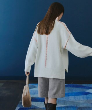 Tiaclasse 【洗える】ウール調キュロットパンツ グレー