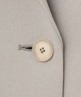 自由区 【洗える】ライトダブルクロス ノーカラーコート サンドベージュ