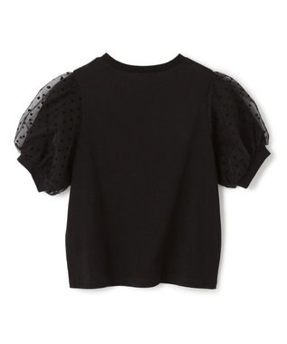 UNFILO 【110-150cm】アソート コンビTシャツ ブラック[袖チュール]