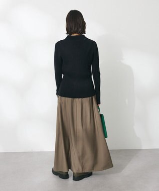 CRAFT STANDARD BOUTIQUE 襟付きニットコンパクトカーディガン Black