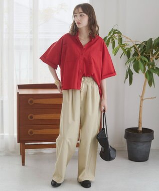 WEGO 【ANGIE VINTAGE】ツイルイージーパンツ ライトベージュ