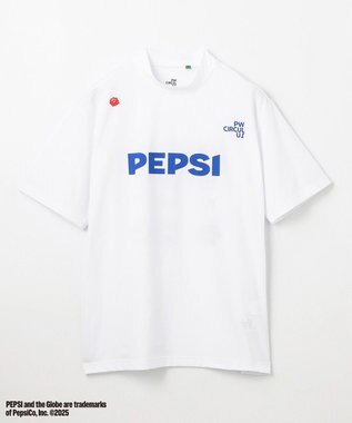PW CIRCULUS 〈Pepsiコラボ〉【UNISEX】Pepsi 9-LOGO モックネックT ホワイト系