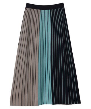 CRAFT STANDARD BOUTIQUE マルチストライプバイカラーニットスカート
