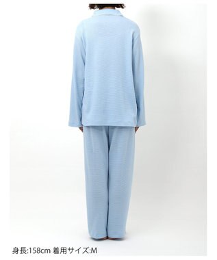 ワコール／睡眠科学 パジャマ 長袖・長ズボン 希少な超長綿「天綿（R）」パジャマ YDX525 睡眠科学／ワコール サックス