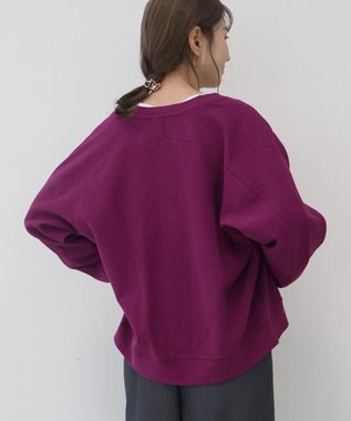 AMERICAN HOLIC Ｖネックリップルカーディガン Purple