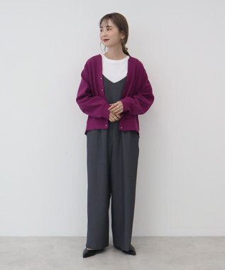 AMERICAN HOLIC Ｖネックリップルカーディガン Purple