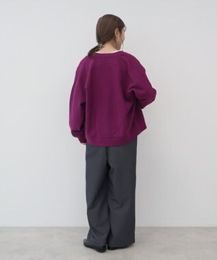 AMERICAN HOLIC Ｖネックリップルカーディガン Purple