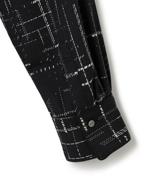 23区 【洗える】モノクロトーンプリント ワンピース ブラック系