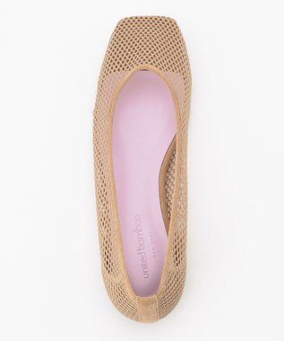 united bamboo 【辺見えみりさんコラボ】スクエアメッシュパンプス ベージュ系