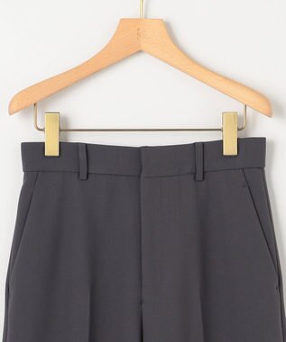 組曲 S 【WEB限定】ベーシックダブルクロス ワイドストレートパンツ チャコールグレー系