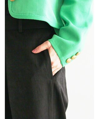 Te chichi シャイニーワイドスラックス ブラック