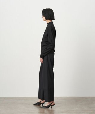 ATON 12/-AIR SPINNING | モックネックプルオーバー BLACK