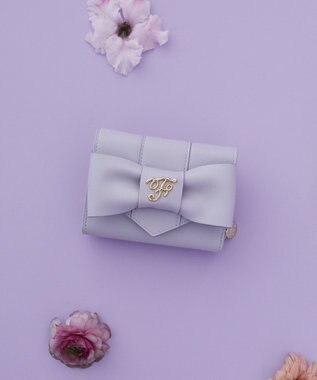 Maison de FLEUR ベルトリボンミニウォレット Lavender