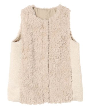 CRAFT STANDARD BOUTIQUE ファーサイド切替ベスト Beige