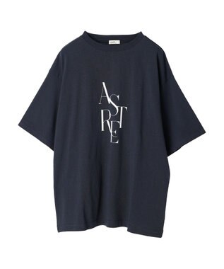 earth music&ecology バックディティールロゴＴＥＥ Charcoal Gray