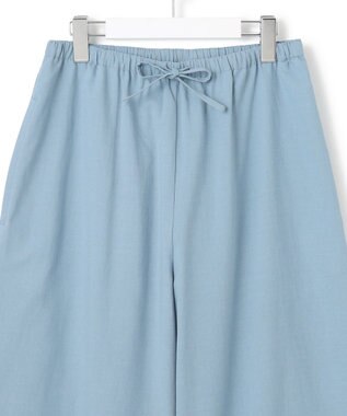 J.PRESS YORK STREET 【WOMEN】リネンライクリラックス ワイドパンツ ダルブルー系