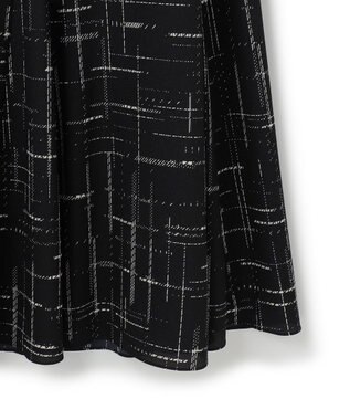 23区 【洗える】モノクロトーンプリント ワンピース ブラック系