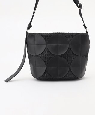 Y'SACCS サークルパッチショルダーバッグ ブラック