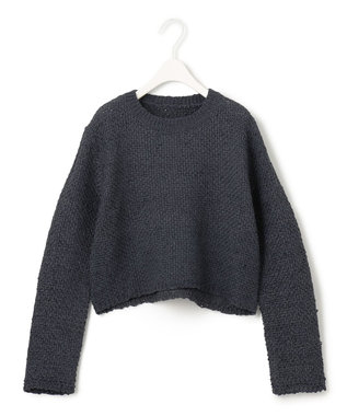 ICB 【洗える】スエードテープヤーン プルオーバー チャコール系